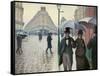 Paris Street in Rainy Weather (Paris, Rainy Day) by Gustave Caillebotte-null-Framed Stretched Canvas