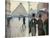 Paris Street in Rainy Weather (Paris, Rainy Day) by Gustave Caillebotte-null-Stretched Canvas