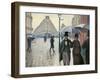 Paris Street in Rainy Weather (Paris, Rainy Day) by Gustave Caillebotte-null-Framed Premium Giclee Print