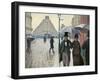 Paris Street in Rainy Weather (Paris, Rainy Day) by Gustave Caillebotte-null-Framed Premium Giclee Print
