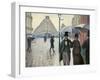 Paris Street in Rainy Weather (Paris, Rainy Day) by Gustave Caillebotte-null-Framed Premium Giclee Print