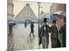 Paris Street in Rainy Weather (Paris, Rainy Day) by Gustave Caillebotte-null-Mounted Giclee Print