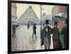 Paris Street in Rainy Weather (Paris, Rainy Day) by Gustave Caillebotte-null-Framed Giclee Print