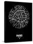 Paris Street Map Black-null-Stretched Canvas