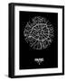 Paris Street Map Black-null-Framed Art Print