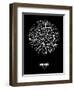 Paris Street Map Black-NaxArt-Framed Art Print