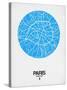 Paris Street Map Blue-null-Stretched Canvas