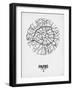 Paris Street Map White-null-Framed Art Print