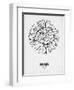 Paris Street Map White-NaxArt-Framed Premium Giclee Print