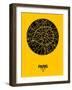 Paris Street Map Yellow-null-Framed Art Print