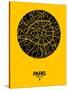 Paris Street Map Yellow-null-Stretched Canvas