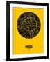 Paris Street Map Yellow-NaxArt-Framed Art Print