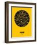 Paris Street Map Yellow-NaxArt-Framed Premium Giclee Print