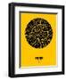 Paris Street Map Yellow-NaxArt-Framed Art Print