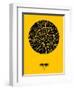 Paris Street Map Yellow-NaxArt-Framed Art Print