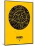 Paris Street Map Yellow-NaxArt-Mounted Art Print