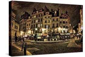 Paris Street Night-Dawne Polis-Stretched Canvas