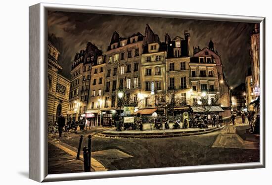 Paris Street Night-Dawne Polis-Framed Art Print