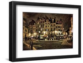 Paris Street Night-Dawne Polis-Framed Art Print