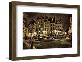 Paris Street Night-Dawne Polis-Framed Art Print