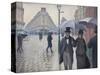 Paris Street; Rainy Day, 1877-Gustave Caillebotte-Stretched Canvas