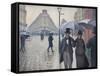 Paris Street; Rainy Day, 1877-Gustave Caillebotte-Framed Stretched Canvas
