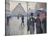 Paris Street; Rainy Day, 1877-Gustave Caillebotte-Stretched Canvas