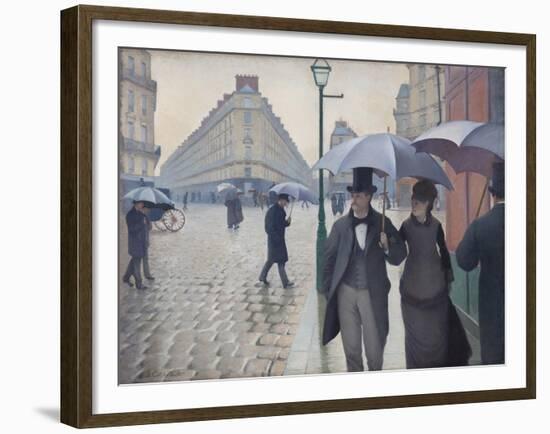 Paris Street; Rainy Day, 1877-Gustave Caillebotte-Framed Giclee Print