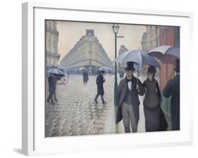 Paris Street; Rainy Day, 1877-Gustave Caillebotte-Framed Giclee Print