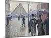 Paris Street; Rainy Day, 1877-Gustave Caillebotte-Mounted Giclee Print