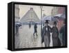 Paris Street; Rainy Day, 1877-Gustave Caillebotte-Framed Stretched Canvas