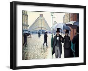 'Paris Street; Rainy Day', 1877-Gustave Caillebotte-Framed Giclee Print