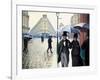 'Paris Street; Rainy Day', 1877-Gustave Caillebotte-Framed Giclee Print