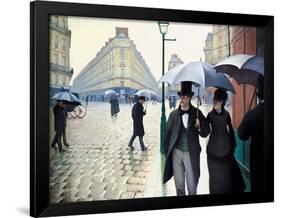 'Paris Street; Rainy Day', 1877-Gustave Caillebotte-Framed Giclee Print