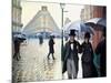 'Paris Street; Rainy Day', 1877-Gustave Caillebotte-Mounted Giclee Print