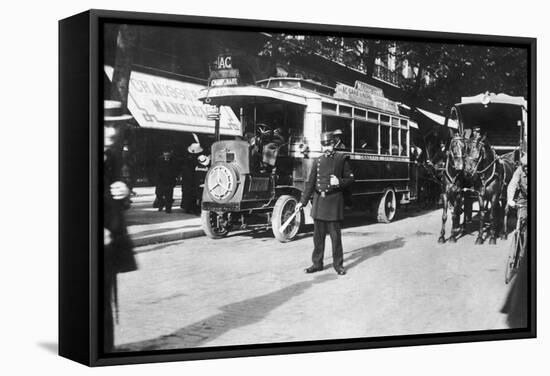 Paris Street Scene 1900-null-Framed Stretched Canvas