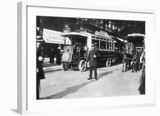 Paris Street Scene 1900-null-Framed Photographic Print