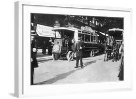 Paris Street Scene 1900-null-Framed Photographic Print