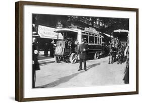 Paris Street Scene 1900-null-Framed Photographic Print