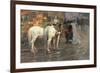 Paris Street Scene, C.1889-Childe Hassam-Framed Giclee Print