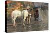 Paris Street Scene, C.1889-Childe Hassam-Stretched Canvas