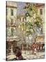 Paris Street Scene-Joseph Alfred Terry-Stretched Canvas