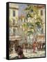 Paris Street Scene-Joseph Alfred Terry-Framed Stretched Canvas