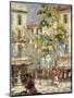 Paris Street Scene-Joseph Alfred Terry-Mounted Premium Giclee Print