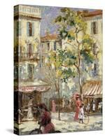 Paris Street Scene-Joseph Alfred Terry-Stretched Canvas