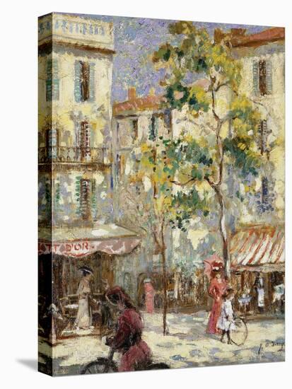 Paris Street Scene-Joseph Alfred Terry-Stretched Canvas