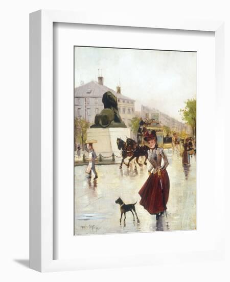 Paris Street Scene-Francis Garat-Framed Giclee Print