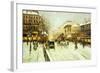 Paris Street Scene-Fausto Giusto-Framed Giclee Print