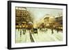 Paris Street Scene-Fausto Giusto-Framed Giclee Print