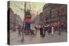 Paris Street Scene-Eugene Galien-Laloue-Stretched Canvas